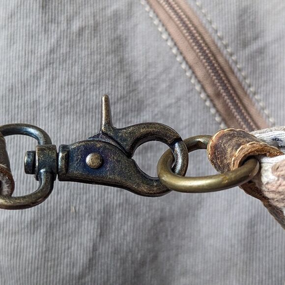 MYRA Blue Chip Recycled Military Tent Shoulder Bag - Picture 12 of 15